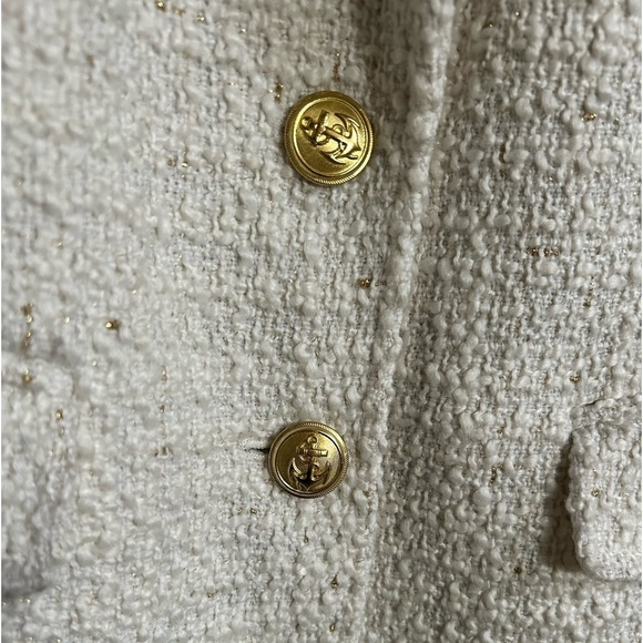 Maison Jules Womens White And Gold Boucle Blazer Size Large - Picture 6 of 15